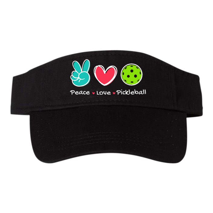 Peace Love Pickleball Court Play Loves Pickleball Valucap Bio-Washed Visor