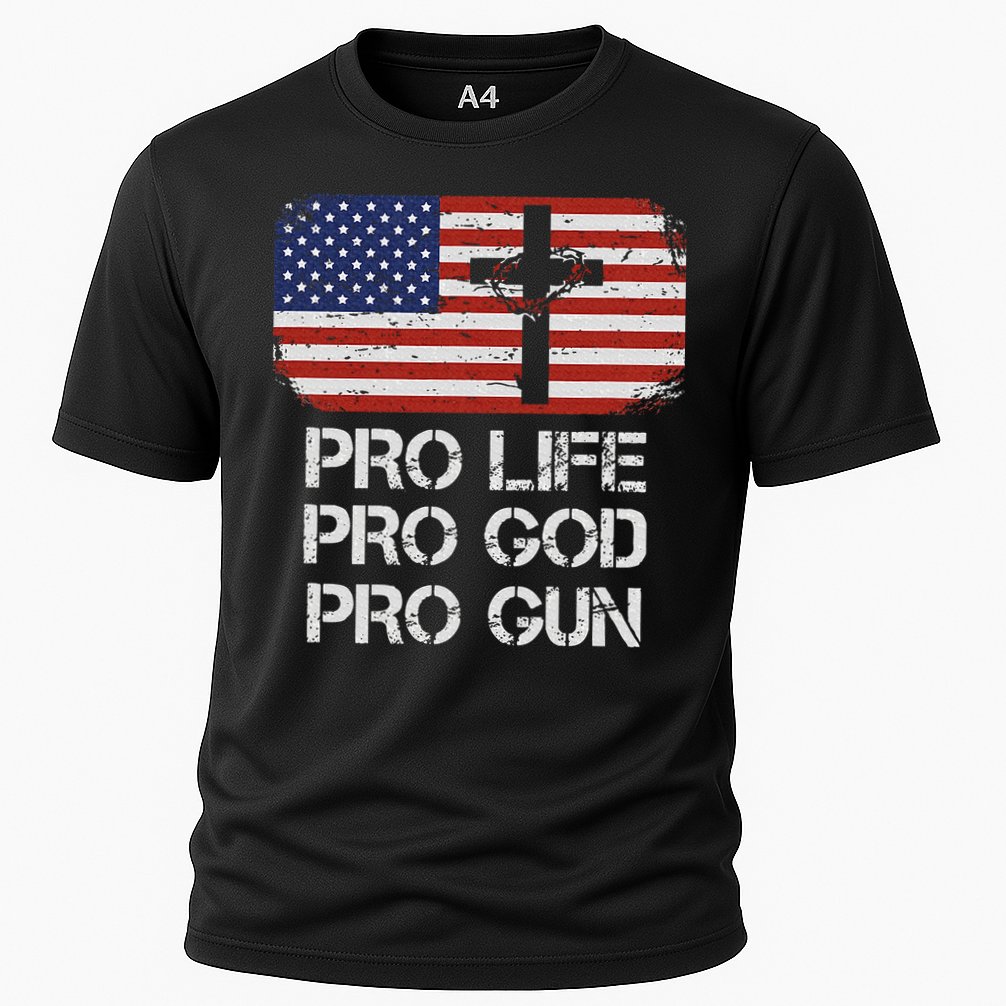 Pro Life Pro God Pro Gun Conservative Cooling Performance Crew T-Shirt