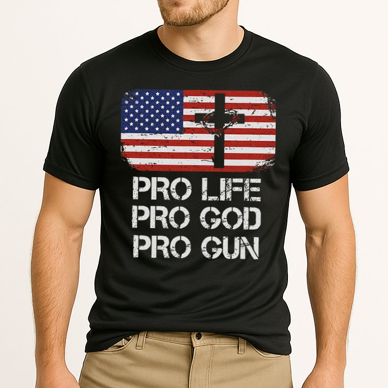Pro Life Pro God Pro Gun Conservative Cooling Performance Crew T-Shirt