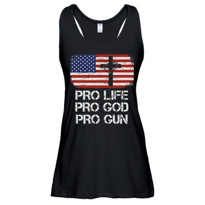 Pro Life Pro God Pro Gun Conservative Ladies Essential Flowy Tank