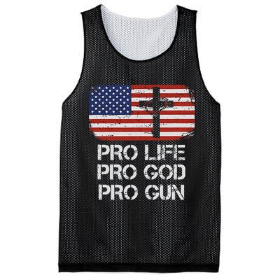 Pro Life Pro God Pro Gun Conservative Mesh Reversible Basketball Jersey Tank