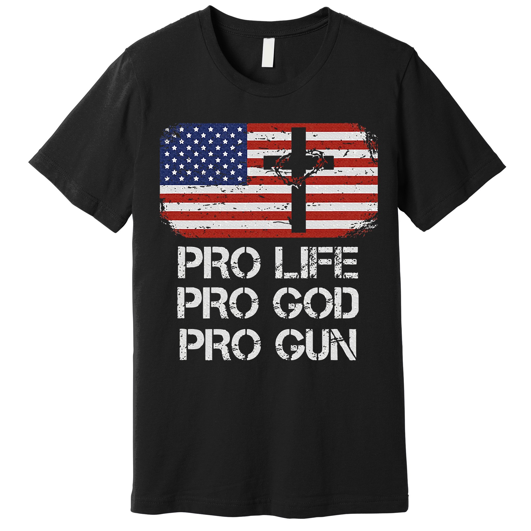 Pro Life Pro God Pro Gun Conservative Premium T-Shirt