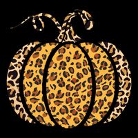 Pumpkin Leopard Print Funny Halloween Costume Autumn Pumpkin 16 in Basic Backpack