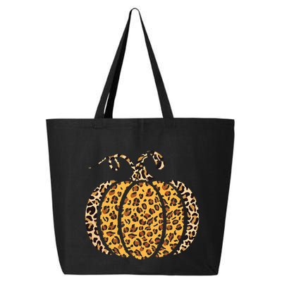 Pumpkin Leopard Print Funny Halloween Costume Autumn Pumpkin 25L Jumbo Tote