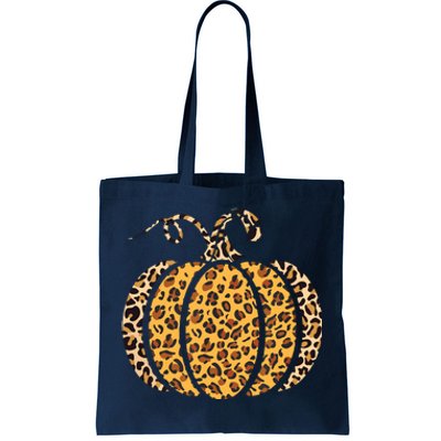 Pumpkin Leopard Print Funny Halloween Costume Autumn Pumpkin Tote Bag