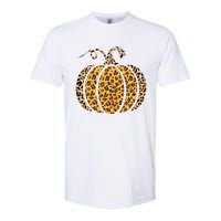 Pumpkin Leopard Print Funny Halloween Costume Autumn Pumpkin Softstyle CVC T-Shirt