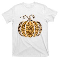 Pumpkin Leopard Print Funny Halloween Costume Autumn Pumpkin T-Shirt