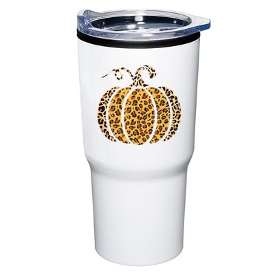 Pumpkin Leopard Print Funny Halloween Costume Autumn Pumpkin Tumbler