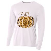 Pumpkin Leopard Print Funny Halloween Costume Autumn Pumpkin Cooling Performance Long Sleeve Crew