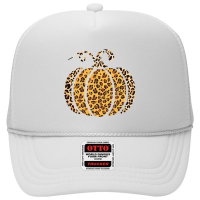 Pumpkin Leopard Print Funny Halloween Costume Autumn Pumpkin Trucker Hat