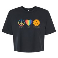 Peace Love Pickleball Bella+Canvas Jersey Crop Tee