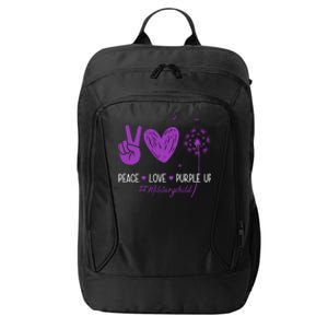 Peace Love Purple Up Military Child City Backpack