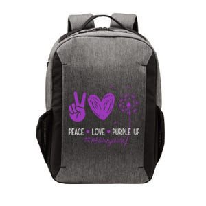 Peace Love Purple Up Military Child Vector Backpack