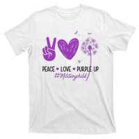 Peace Love Purple Up Military Child T-Shirt