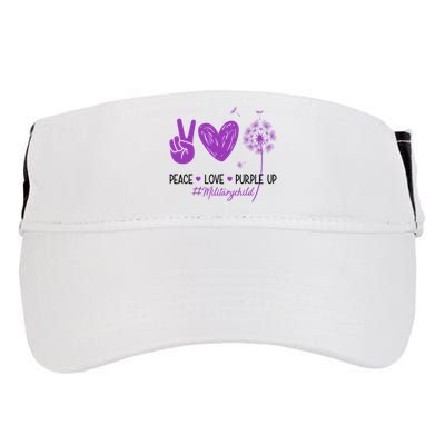 Peace Love Purple Up Military Child Adult Drive Performance Visor