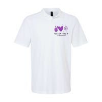 Peace Love Purple Up Military Child Softstyle Adult Sport Polo