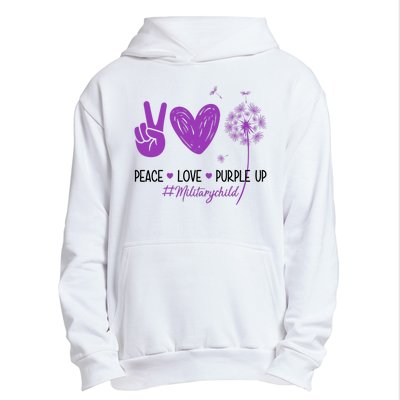 Peace Love Purple Up Military Child Urban Pullover Hoodie