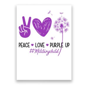 Peace Love Purple Up Military Child Poster