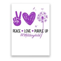 Peace Love Purple Up Military Child Poster