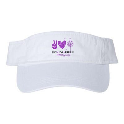 Peace Love Purple Up Military Child Visor