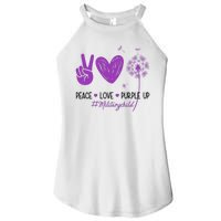 Peace Love Purple Up Military Child Women's Perfect Tri Rocker Tank