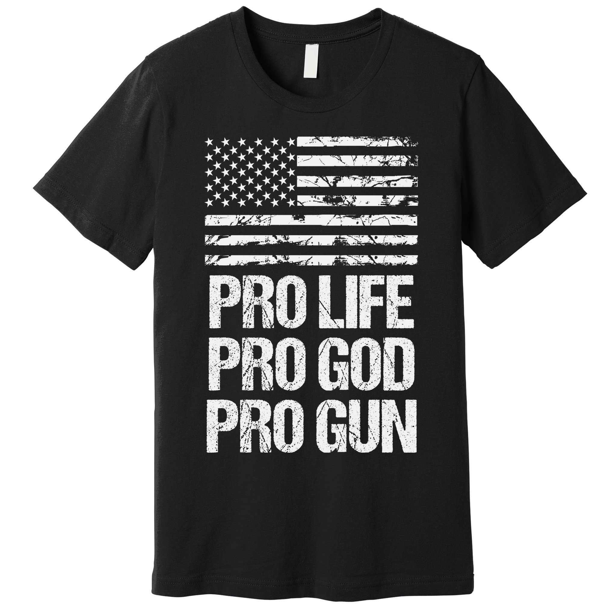 Pro Life Pro God Pro Gun Christian Conservative Premium T-Shirt