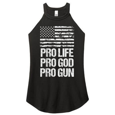 Pro Life Pro God Pro Gun Christian Conservative Women's Perfect Tri Rocker Tank