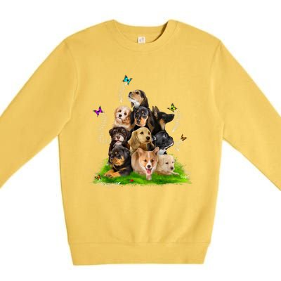 Puppy Lover Puppy Pile Cute Puppy Dog Lover Dog Premium Crewneck Sweatshirt