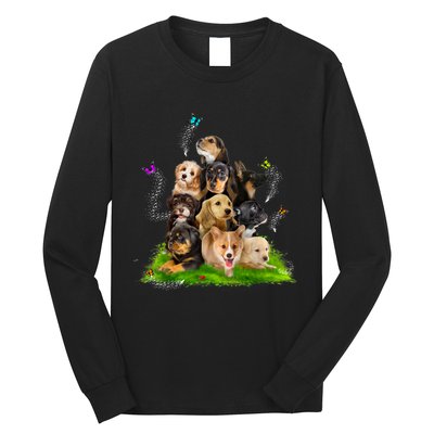 Puppy Lover Puppy Pile Cute Puppy Dog Lover Dog Long Sleeve Shirt