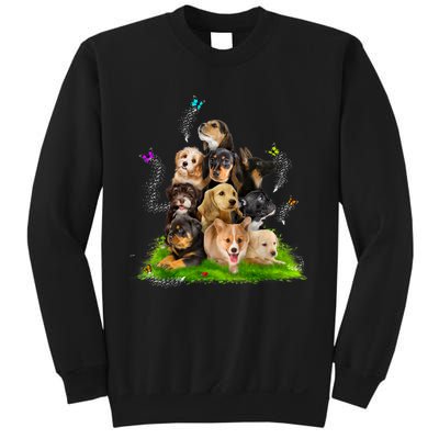 Puppy Lover Puppy Pile Cute Puppy Dog Lover Dog Sweatshirt