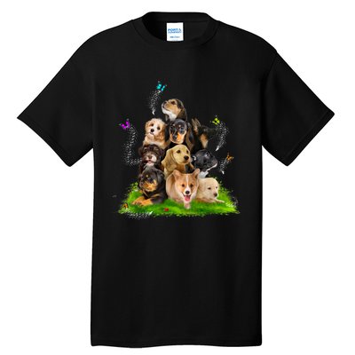 Puppy Lover Puppy Pile Cute Puppy Dog Lover Dog Tall T-Shirt