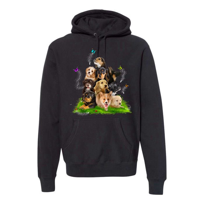 Puppy Lover Puppy Pile Cute Puppy Dog Lover Dog Premium Hoodie