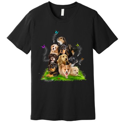 Puppy Lover Puppy Pile Cute Puppy Dog Lover Dog Premium T-Shirt