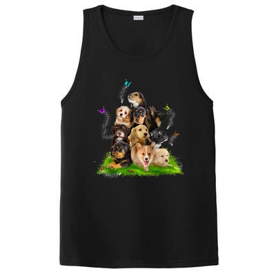 Puppy Lover Puppy Pile Cute Puppy Dog Lover Dog PosiCharge Competitor Tank