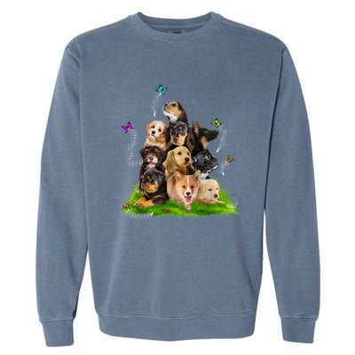 Puppy Lover Puppy Pile Cute Puppy Dog Lover Dog Garment-Dyed Sweatshirt