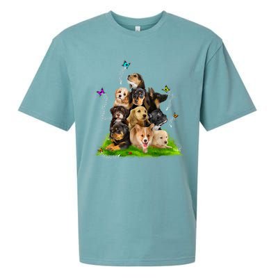 Puppy Lover Puppy Pile Cute Puppy Dog Lover Dog Sueded Cloud Jersey T-Shirt