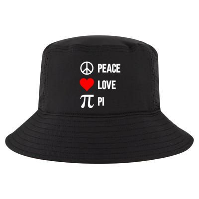 Peace Love Pi 3 14 Happy Pi Day Math Lover Pi Day March 14th Gift Cool Comfort Performance Bucket Hat