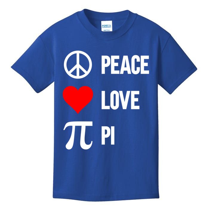 Peace Love Pi 3 14 Happy Pi Day Math Lover Pi Day March 14th Gift Kids T-Shirt