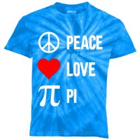 Peace Love Pi 3 14 Happy Pi Day Math Lover Pi Day March 14th Gift Kids Tie-Dye T-Shirt