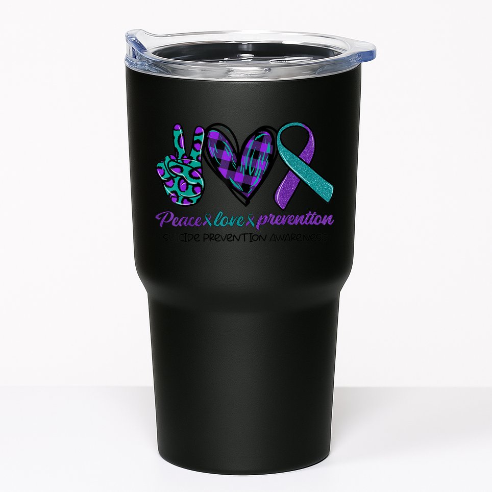 Peace Love Prevention Suicide Prevention Awareness Tumbler