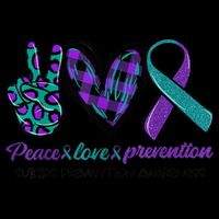 Peace Love Prevention Suicide Prevention Awareness Womens T-Shirt
