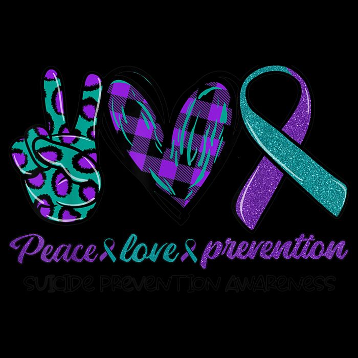 Peace Love Prevention Suicide Prevention Awareness Womens T-Shirt