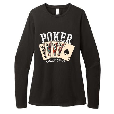 Poker Lucky Poker Player Gambling Funny Poker Womens CVC Long Sleeve Shirt