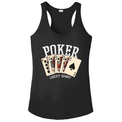 Poker Lucky Poker Player Gambling Funny Poker Ladies PosiCharge Competitor Racerback Tank