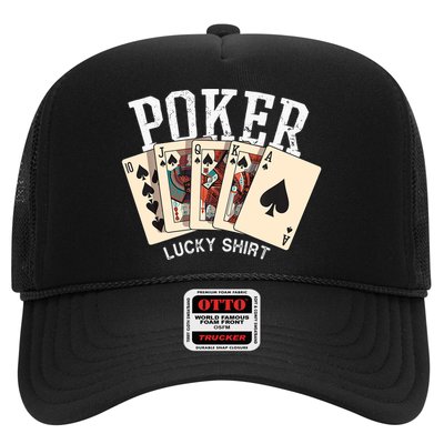 Poker Lucky Poker Player Gambling Funny Poker Trucker Hat