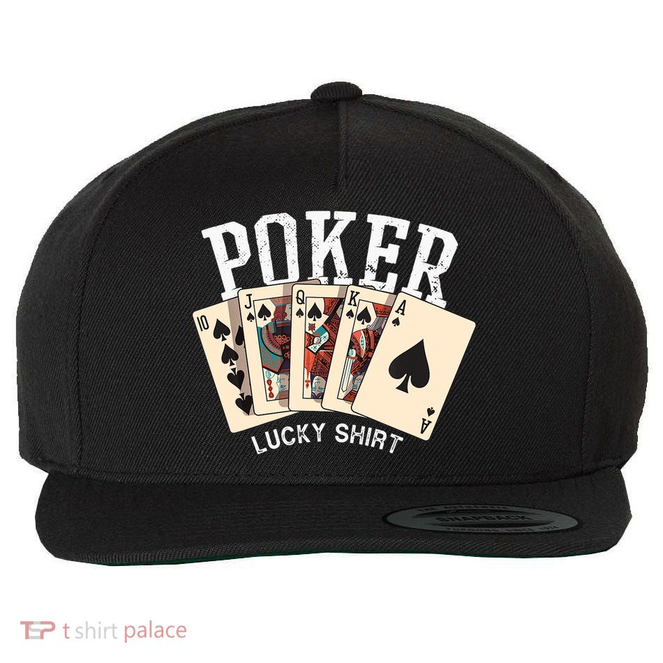 Poker Lucky Poker Player Gambling Funny Poker Wool Snapback Cap