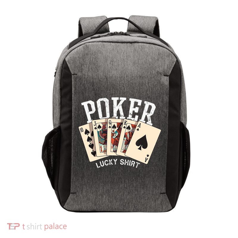 Poker Lucky Poker Player Gambling Funny Poker Vector Backpack
