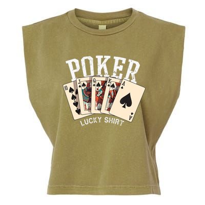 Poker Lucky Poker Player Gambling Funny Poker Garment-Dyed Women's Muscle Tee