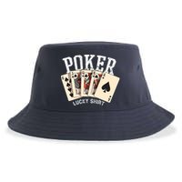 Poker Lucky Poker Player Gambling Funny Poker Sustainable Bucket Hat