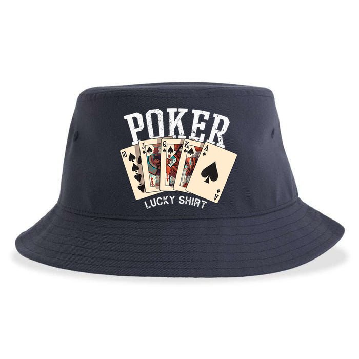 Poker Lucky Poker Player Gambling Funny Poker Sustainable Bucket Hat